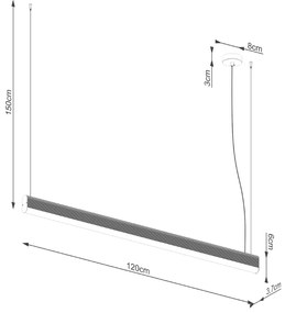 Thoro Lighting Závesné LED svietidlo Farge 120, 1x LED 38w, 3000k, w