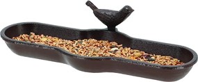 Napájadlo pre vtáky Bird, 7x29,5 cm, liatina, hnedá