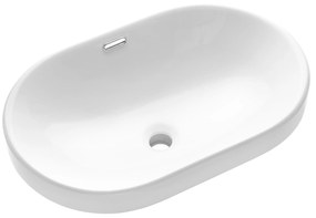 Invena Nike, umývadlo na zapustenie 600x400x180 mm, biela lesklá, INV-CE-28-060-W