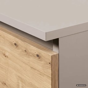Nočný stolík CL3/40 kašmírový / dub artisan