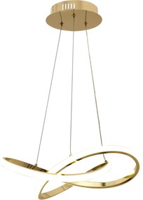 Toolight - Moderné LED kruhové závesné stropné svietidlo + diaľkové ovládanie APP390-CP, zlatá, OSW-06906