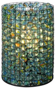 Lucide 78597/01/60 - Stolná lampa EXTRAVAGANZA MARBELOUS 1xE14/40W/230V modrá