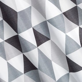 Záves zdobený čiernobielym geometrickým vzorom Šírka: 140 cm | Dĺžka: 250 cm