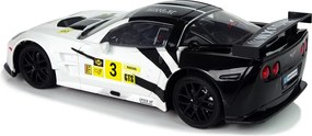 LEAN Toys Športové pretekárske auto R/C v mierke 1:18 Corvette C6.R, biele, 2,4 G, svetlá