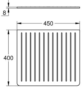 GROHE 40871K00 - Odkvapkávacia doska 450 x 400 mm keramika/čierna