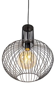 Dizajnové závesné svietidlo čierne - Wire Bake