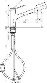 Hansgrohe Zesis M33, páková kuchynská batéria 150, vyťahovacia sprška, 2jet, sBox, chrómová, HAN-74821000