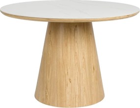 Okrúhly jedálenský stôl s doskou z kameňa ø 115 cm Almira – White Label