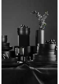 24-dielna jedálenská súprava, čierna, porcelán