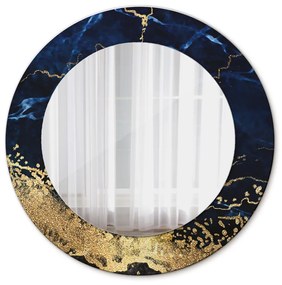 Modrý mramor Okrúhle dekoračné zrkadlo