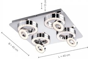 Leuchten Direkt 14522-17 - LED Bodové svietidlo TIM 4xLED/2,8W/230V + 4xLED/3,1W