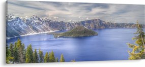 Obraz horského jazera (120x50 cm)