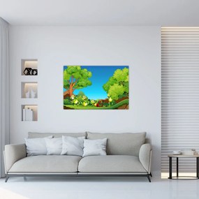 Obraz - Veselí žabiaci (90x60 cm)