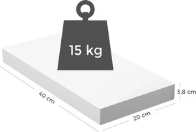 Plávajúca nástenná polica, 40 cm, biela