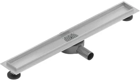 Mexen Flat nerezový sprchový žľab 50 cm s rotačným 360° sifónom - telo žľabu bez krytu, nerez, 1040050
