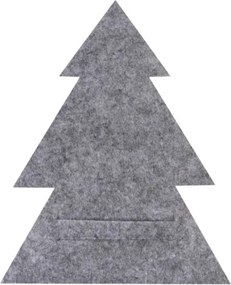 Vianočný obal na príbory KF370-4 stromček, sivý (4 ks)