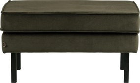 BePureHome Rodeo zamatový ottoman - Tmavozelená