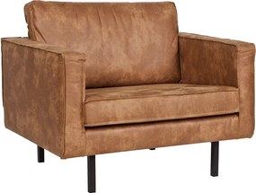 BePureHome Rodeo kožené kreslo - Hnedá