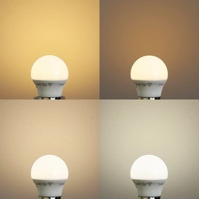 Sada 5 inteligentných stmievateľných LED žiaroviek E27 P45 Opal 4,9 W 470 lm 2200 – 4 000 K