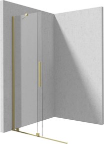 Deante Prizma, posuvné sprchové dvere 900x1950mm, 6mm číre sklo, zlatý matný profil, DEA-KTJ_R39R