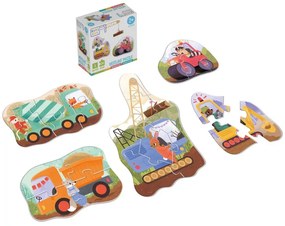 KukiKuk – Véééliké puzzle Stavební stroje