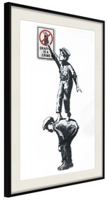Artgeist Plagát - Graffiti Is a Crime [Poster] Veľkosť: 20x30, Verzia: Čierny rám