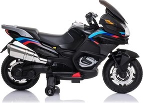 LEAN CARS Elektrická motorka pre deti XMX609 LED svetlá MP3 čierna