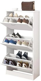 3- dielna skrinka na obuv, biela