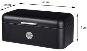 Kovový chlebník Bread, 40x20x17 cm