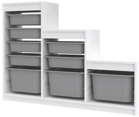 Organizér na hračky Dremonka 9 (biela + sivá). Akcia -20%. Vlastná spoľahlivá doprava až k Vám domov. 1124320