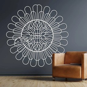 SENTOP | Drevený obraz Mandala Ryba | Vyrezávaná 3D dekorácia na stenu | SENTOP HDF0348