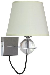 CLX Nástenná moderná lampa SALAMANCA, 1xE14, 40W, krémová
