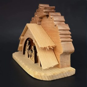AMADEA Drevený betlehem, masívne drevo, 14,5x11x3 cm