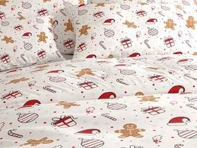 Bavlnené obliečky GINGER JOY biele Rozmer obliečky: 70 x 90 cm | 140 x 200 cm