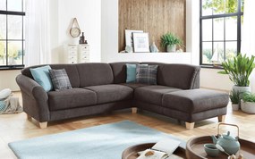 XXXLutz ROHOVÁ SEDAČKA, textil, tmavohnedá Sit & More - Sedačky - 000144005303