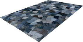 Obsession, Ručne všívaný kusový koberec My Denim Pocket 465 Blue, 160x230, modrá, chodba / predsieň