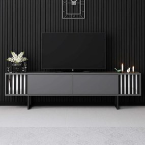 TV stolík/skrinka Chromonise (antracit + čierna). Akcia -22%. Vlastná spoľahlivá doprava až k Vám domov. 1121620