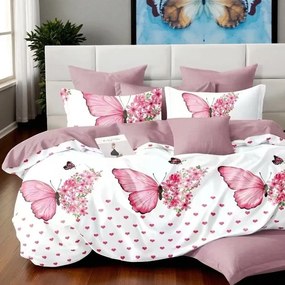 Obliečky GALENA PINK BUTTERFLIES 7-dielna sada 140x200 cm