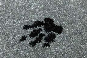 Koberec Lima M133A svetlosivý / čierny kruh