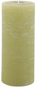 Machová široká sviečka Macon Rustic moss - Ø 10*25 cm/ 150 h