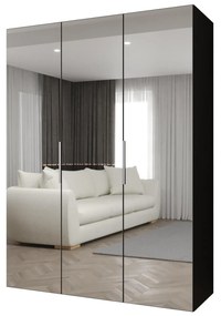 Šatníková skriňa 150 cm Mirabella 3 (čierna + kašmír). Akcia -20%. Vlastná spoľahlivá doprava až k Vám domov. 1126463