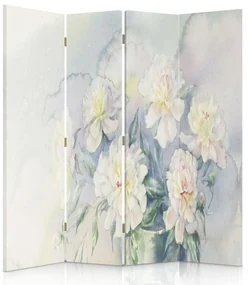 Gario Paraván Jemné pastelové kvety Rozmery: 145 x 170 cm, Prevedenie: Klasický paraván