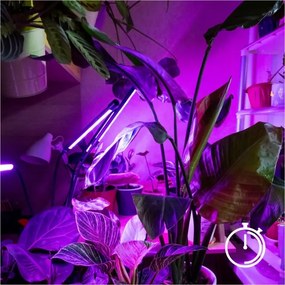 LED Stmievateľná stojacia lampa na pestovanie rastlín VITARO 4xLED/7,5W/230V čierna