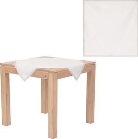 Vianočný obrus 80x80 cm, biely so striebornými vtkanými nitkami