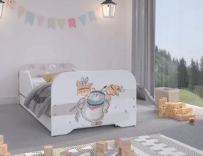 DomTextilu Rozprávkovo krásna detská posteľ 160 x 80 cm traja priatelia  Biela 46838