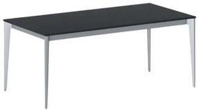 Kancelársky stôl PRIMO ACTION, sivostrieborná podnož, 1800 x 900 mm, grafitová