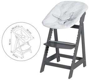 roba Detská vysoká stolička Born Up Zickzack 2 v 1 (antracitová)  (100366796)