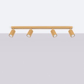 Bodové svietidlo Karbon, 4x zlaté kovové tienidlo, (možnosť polohovania)