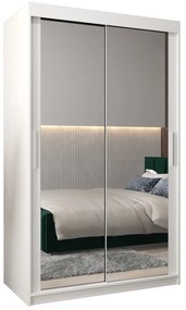 Šatníková skriňa 120 cm Toki 3 (Biela matná + Biela matná). Akcia -20%. Vlastná spoľahlivá doprava až k Vám domov. 1065055