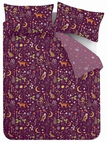 Fialové obliečky na dvojlôžko 200x200 cm Enchanted Twilight – Catherine Lansfield